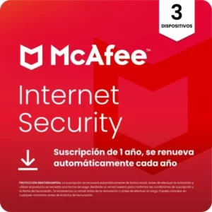 McAfee Internet Security 3 Dispositivos 1 Año Licencia Digital
